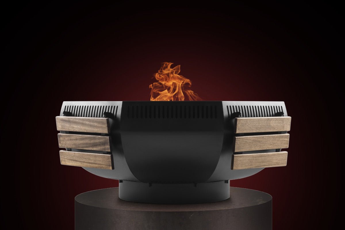 Grillring met uitklapbare tafels (laag)