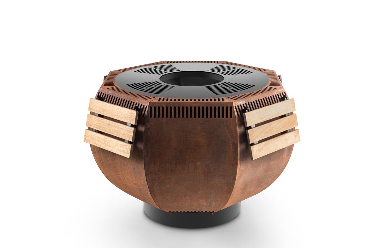 Grillring met uitklapbare tafels (hoog)
